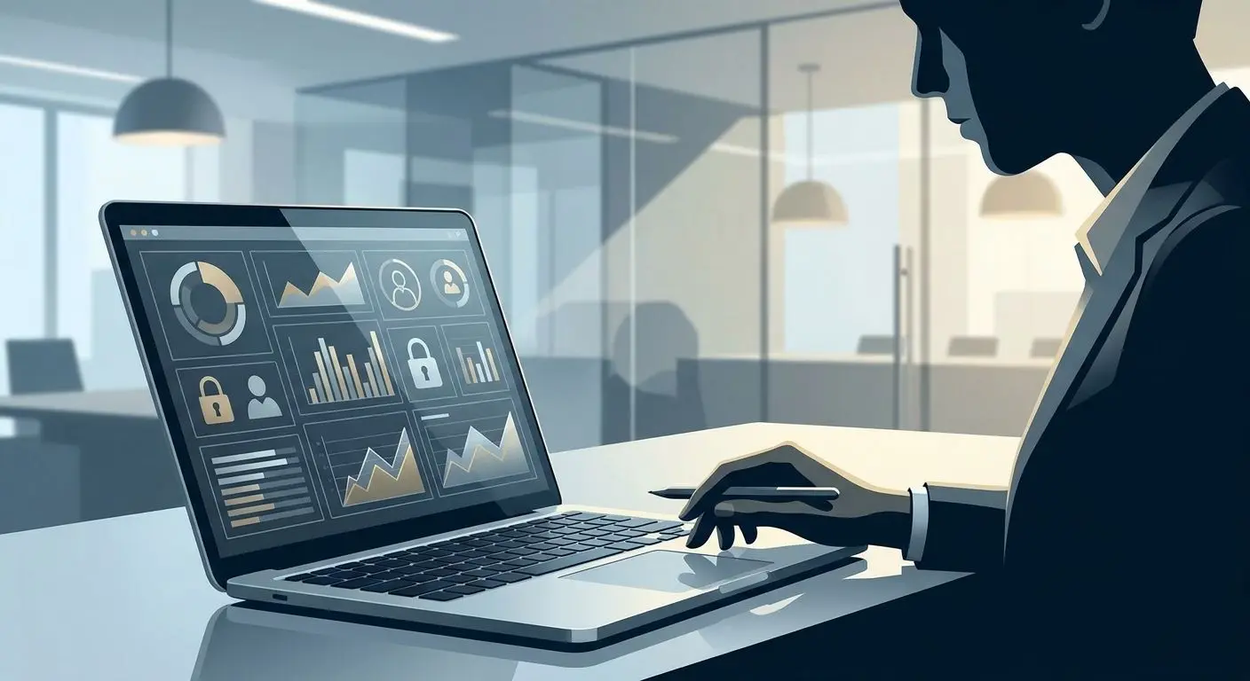 Expert analyst reviewing secure login and account access
