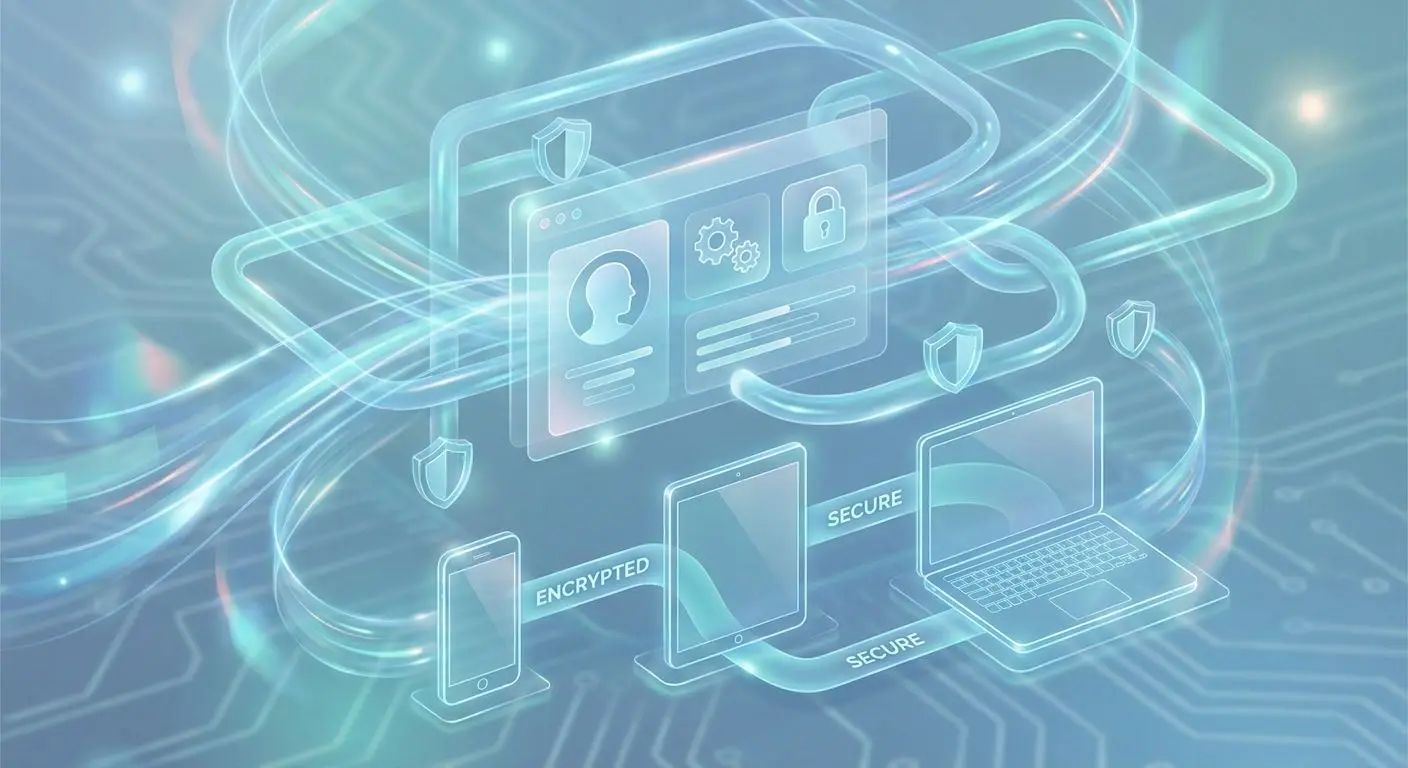 Abstract view of user data categories and secure information flow