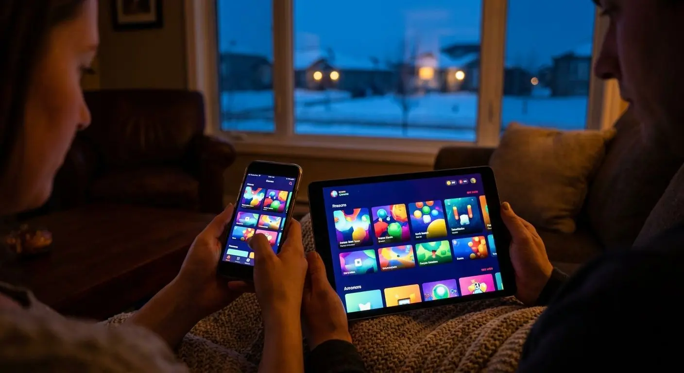 Mobile and handheld platform access Handheld gaming experience on smartphone and tablet in a home setting
