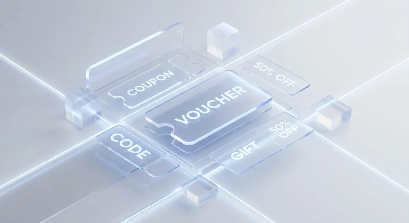 Free Entry and Promo Code Visual Coupon and voucher style promo graphics for no deposit offers