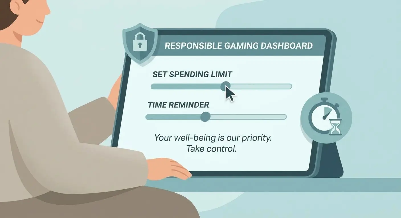 Responsible play tools and account control illustration