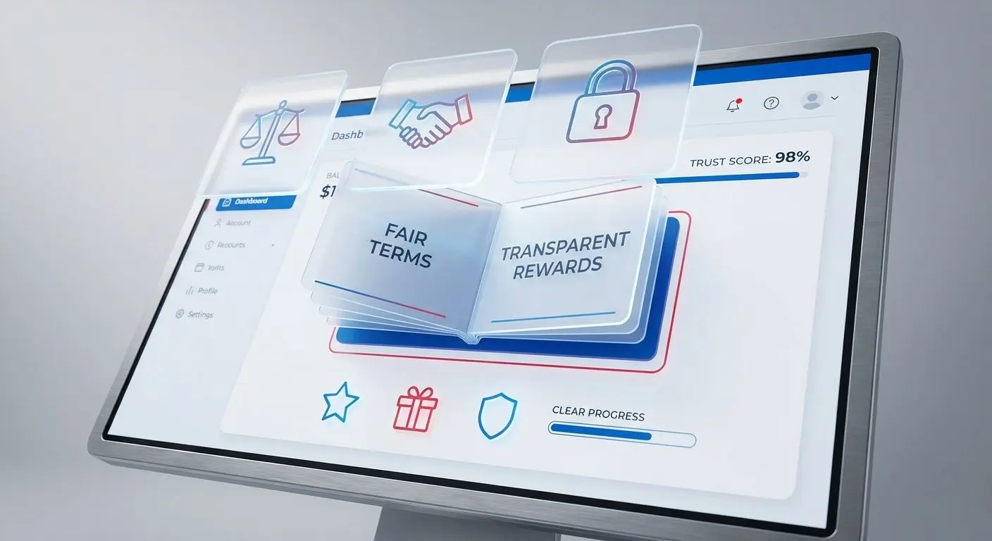 Fair Welcome Bonus Visual Transparent welcome offer visual with clear rules and reward icons